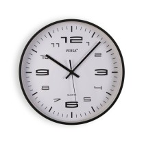 Wanduhr Versa Schwarz Kunststoff 30 x 30 x 4 cm