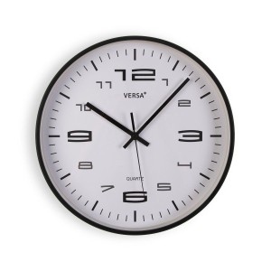 Wanduhr Versa Schwarz Kunststoff 30 x 30 x 4 cm