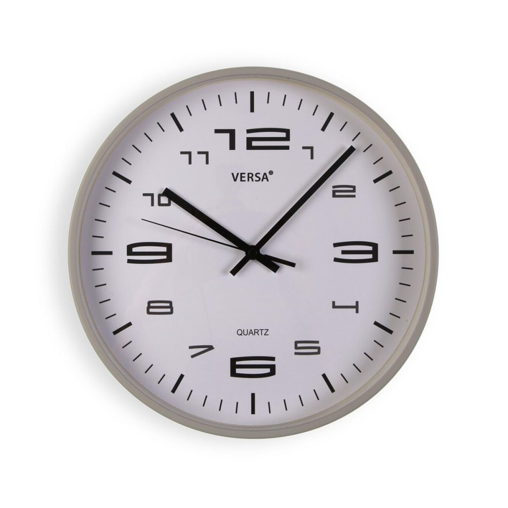 Wanduhr Versa Grau Kunststoff 30 x 30 x 4 cm