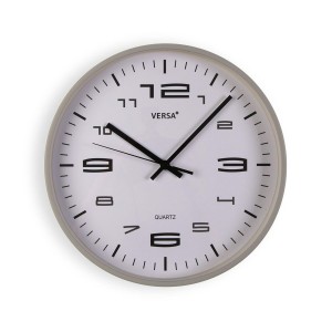 Wanduhr Versa Grau Kunststoff 30 x 30 x 4 cm