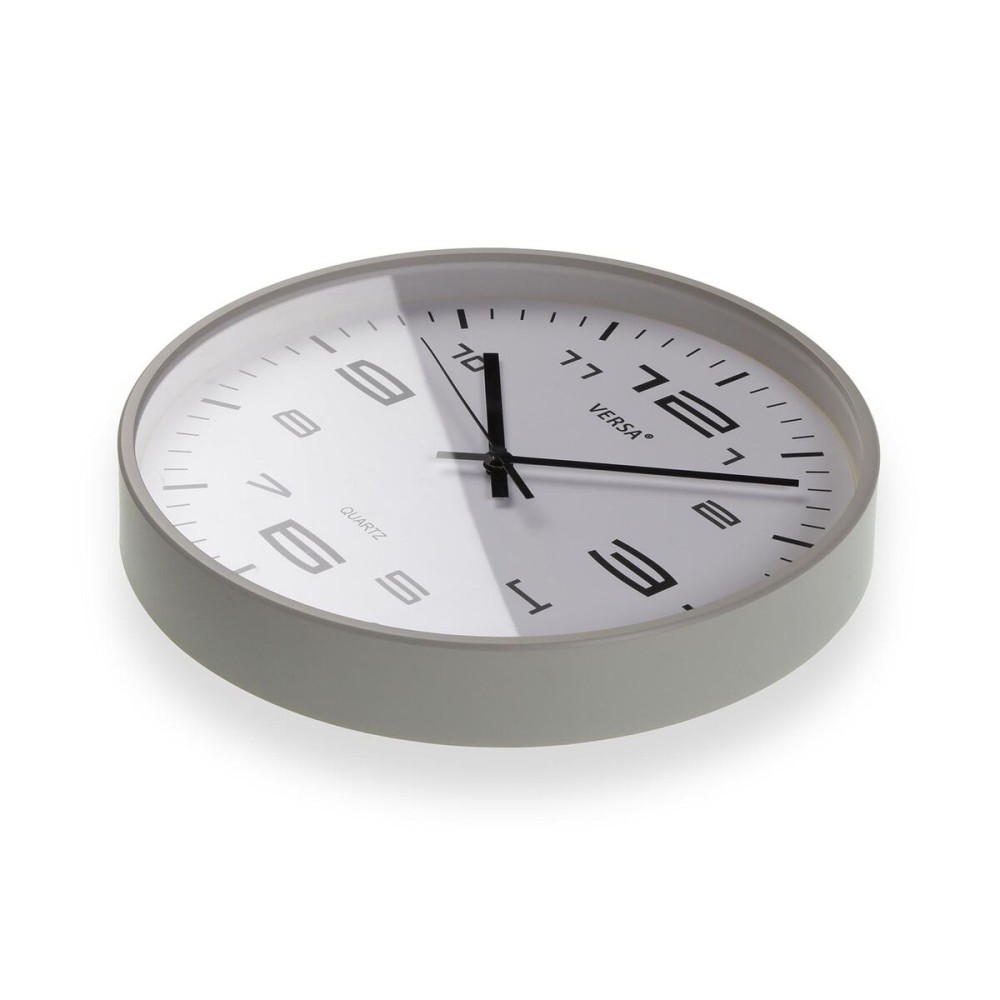 Wanduhr Versa Grau Kunststoff 30 x 30 x 4 cm