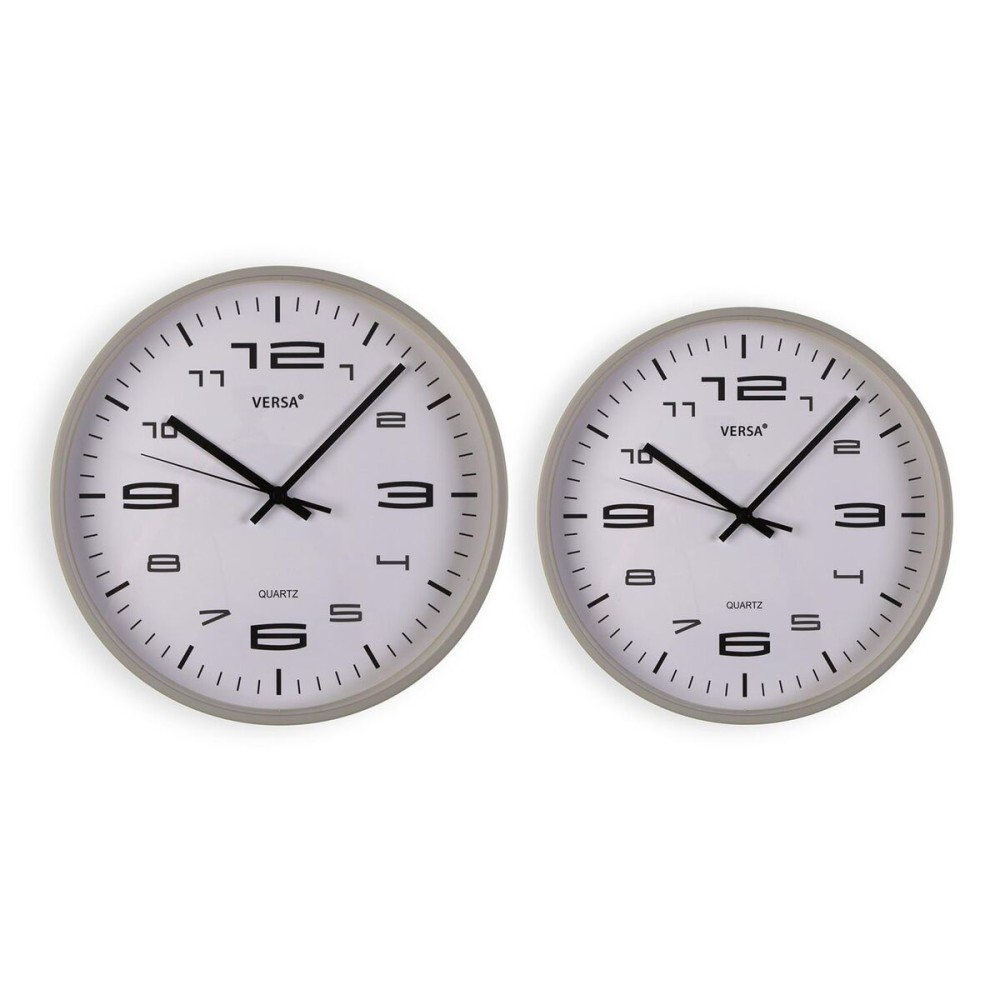 Wanduhr Versa Grau Kunststoff 30 x 30 x 4 cm