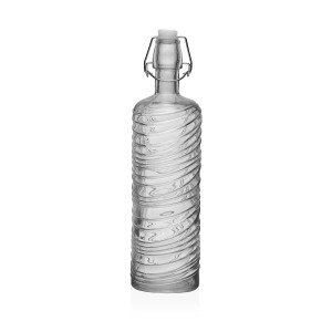 Wasserflasche Versa Durchsichtig Glas Aluminium 1 L 8,2 X 30,6 X 8,2 CM