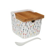 Zuckerdose Versa Blume aus Keramik 8,8 x 8,5 x 8,8 cm