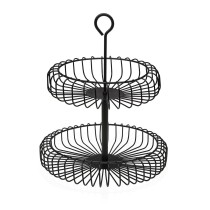 Obstschale Versa Schwarz Metall Stahl 32 x 37 x 32 cm