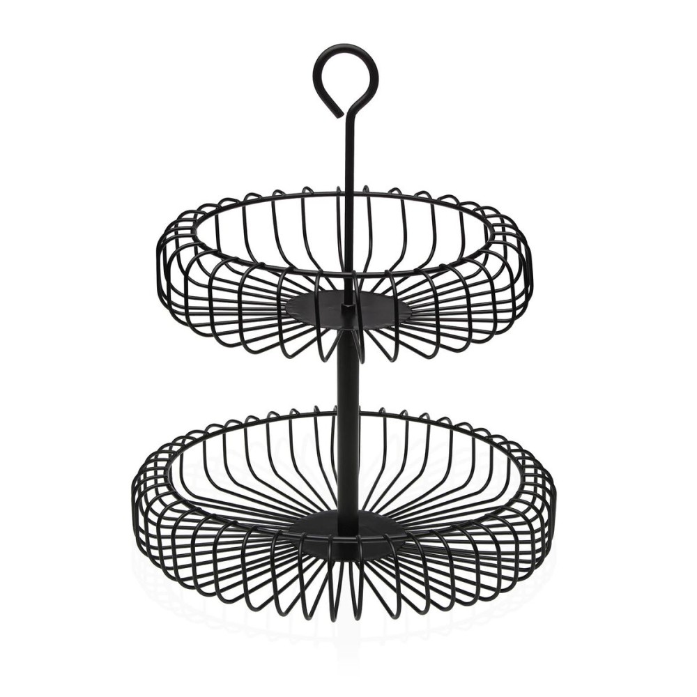 Obstschale Versa Schwarz Metall Stahl 32 x 37 x 32 cm