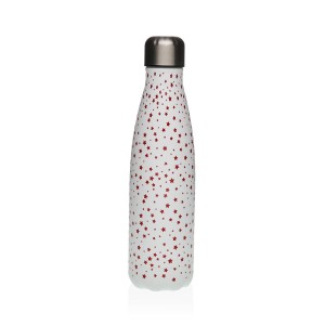 Wasserflasche Versa Stahl Sterne 7 x 27 x 7 cm