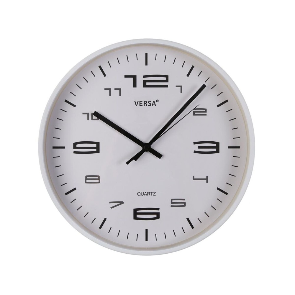 Wanduhr Versa Weiß Kunststoff 30 x 30 x 4 cm