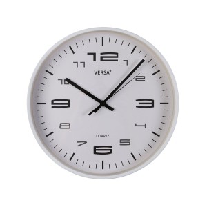 Wanduhr Versa Weiß Kunststoff 30 x 30 x 4 cm