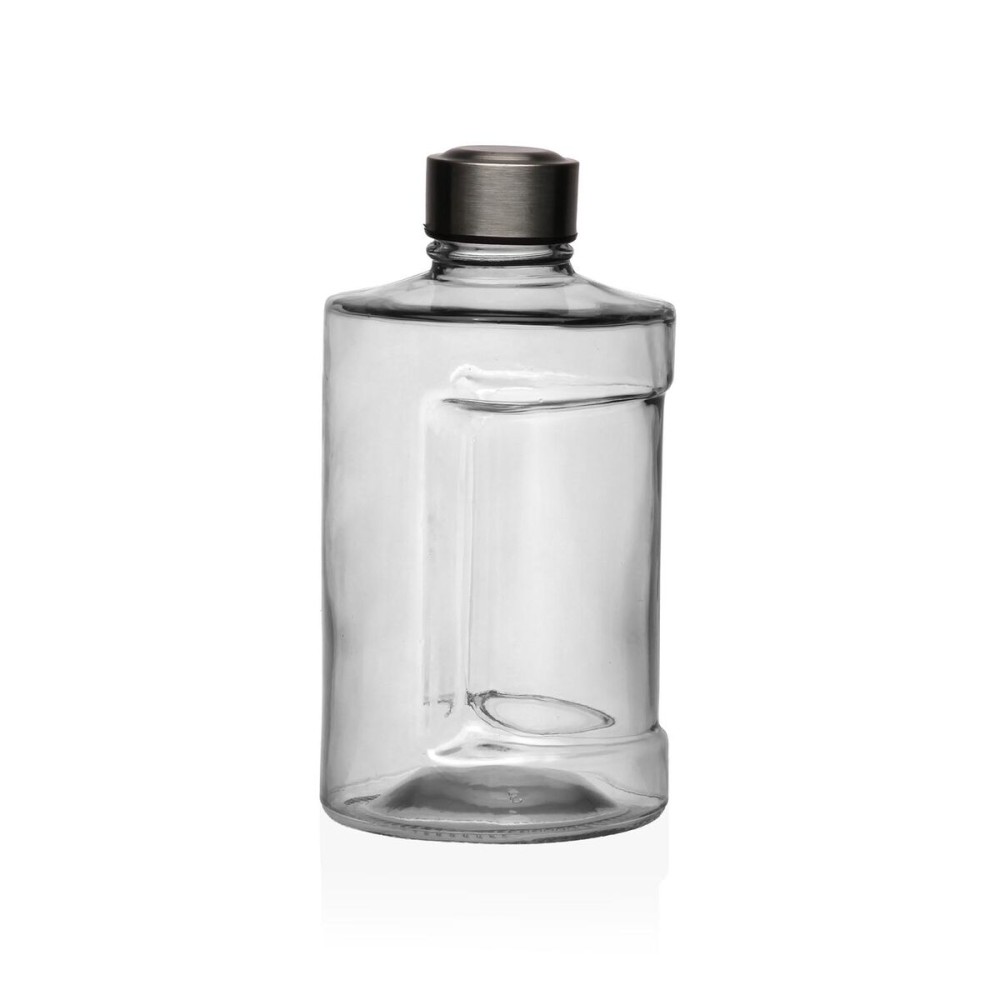 Wasserflasche Versa Durchsichtig Glas Aluminium 900 ml 10 x 19 x 10 cm