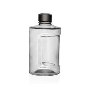 Wasserflasche Versa Durchsichtig Glas Aluminium 900 ml 10 x 19 x 10 cm