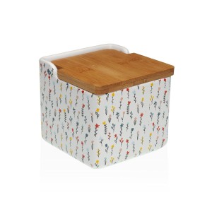 Salière avec couvercle Versa Blume Céramique 12,2 x 11,5 x 12,2 cm