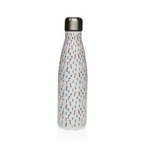 Wasserflasche Versa Blume Stahl 7 x 27 x 7 cm