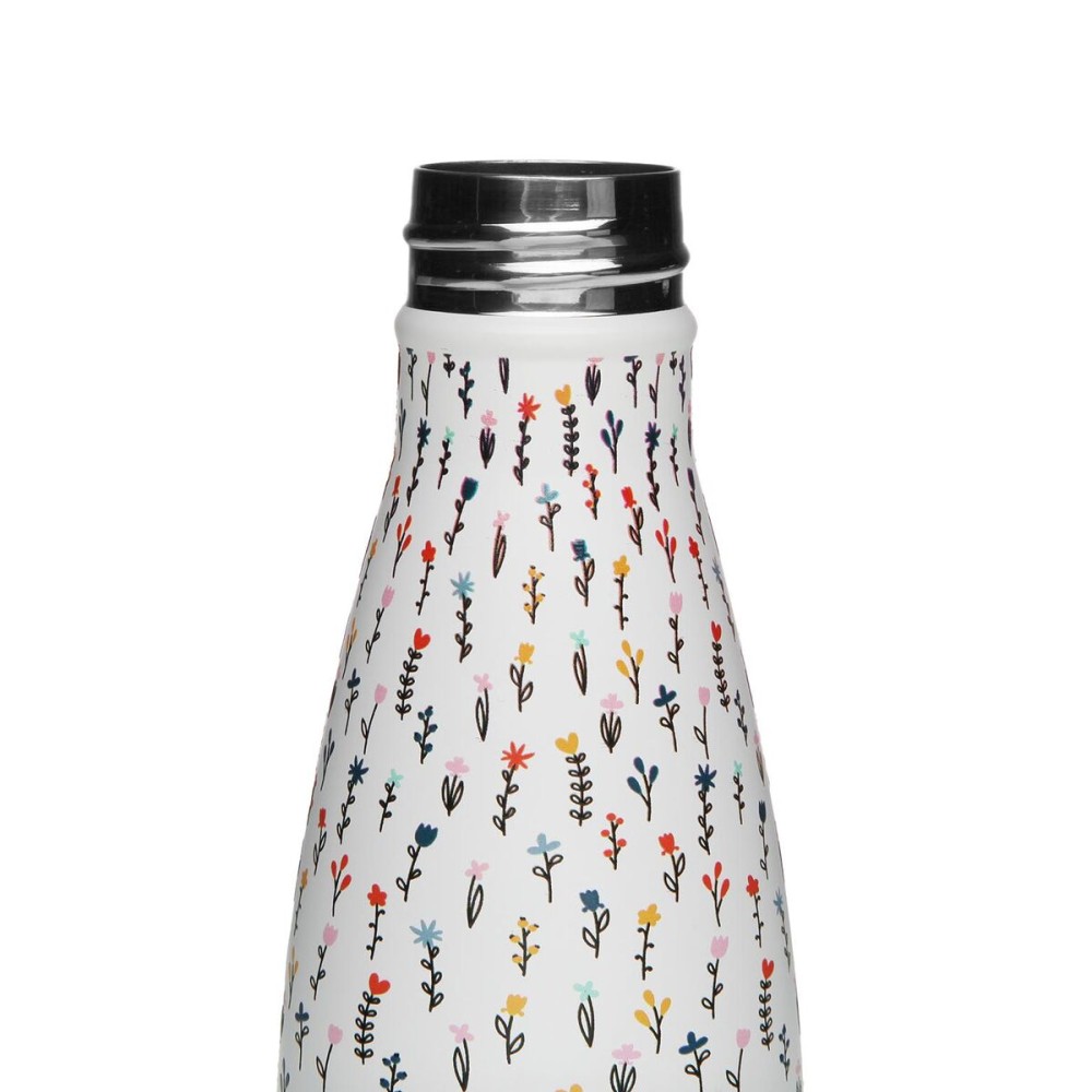 Wasserflasche Versa Blume Stahl 7 x 27 x 7 cm