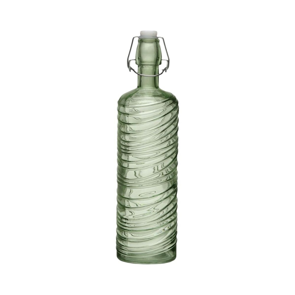 Wasserflasche Versa grün Glas Aluminium 1 L 8,2 X 30,6 X 8,2 CM
