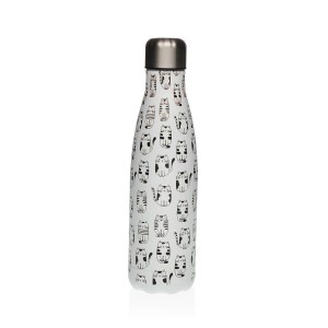 Wasserflasche Versa Stahl Katze 7 x 27 x 7 cm