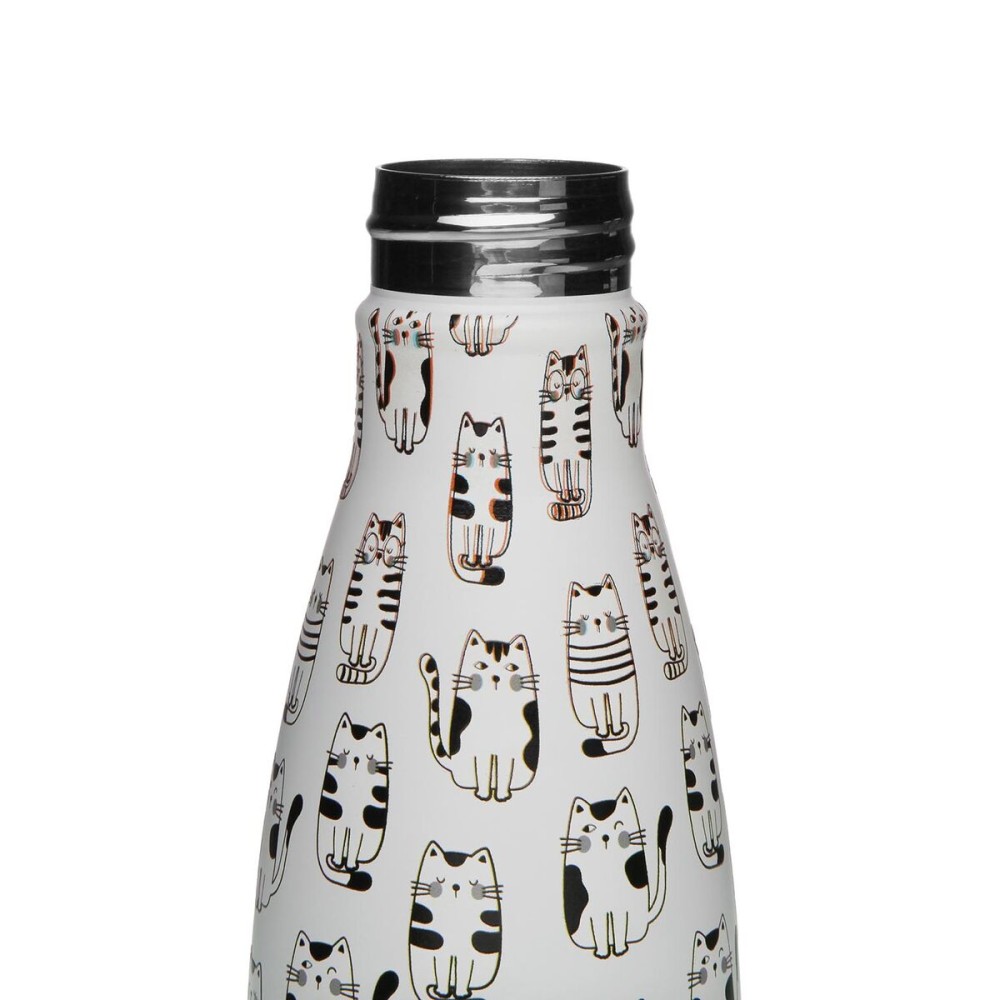 Wasserflasche Versa Stahl Katze 7 x 27 x 7 cm