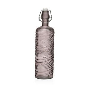 Wasserflasche Versa Grau Glas Aluminium 1 L 8,2 X 30,6 X 8,2 CM