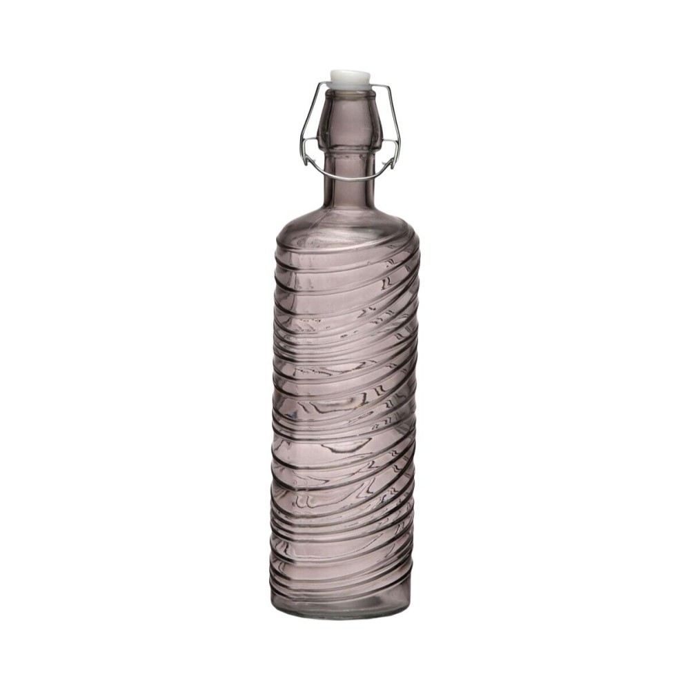 Wasserflasche Versa Grau Glas Aluminium 1 L 8,2 X 30,6 X 8,2 CM