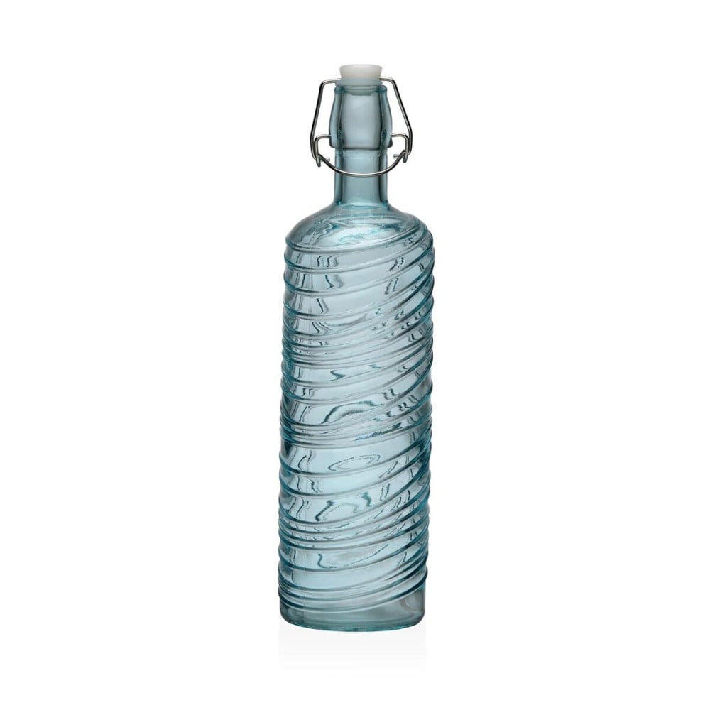 Wasserflasche Versa türkis Glas Aluminium 1 L 8,2 X 30,6 X 8,2 CM