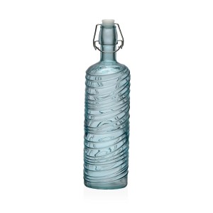 Wasserflasche Versa türkis Glas Aluminium 1 L 8,2 X 30,6 X 8,2 CM