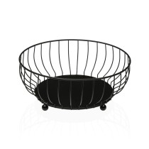 Obstschale Versa Schwarz Metall Stahl 27,5 X 11 X 27,5 CM