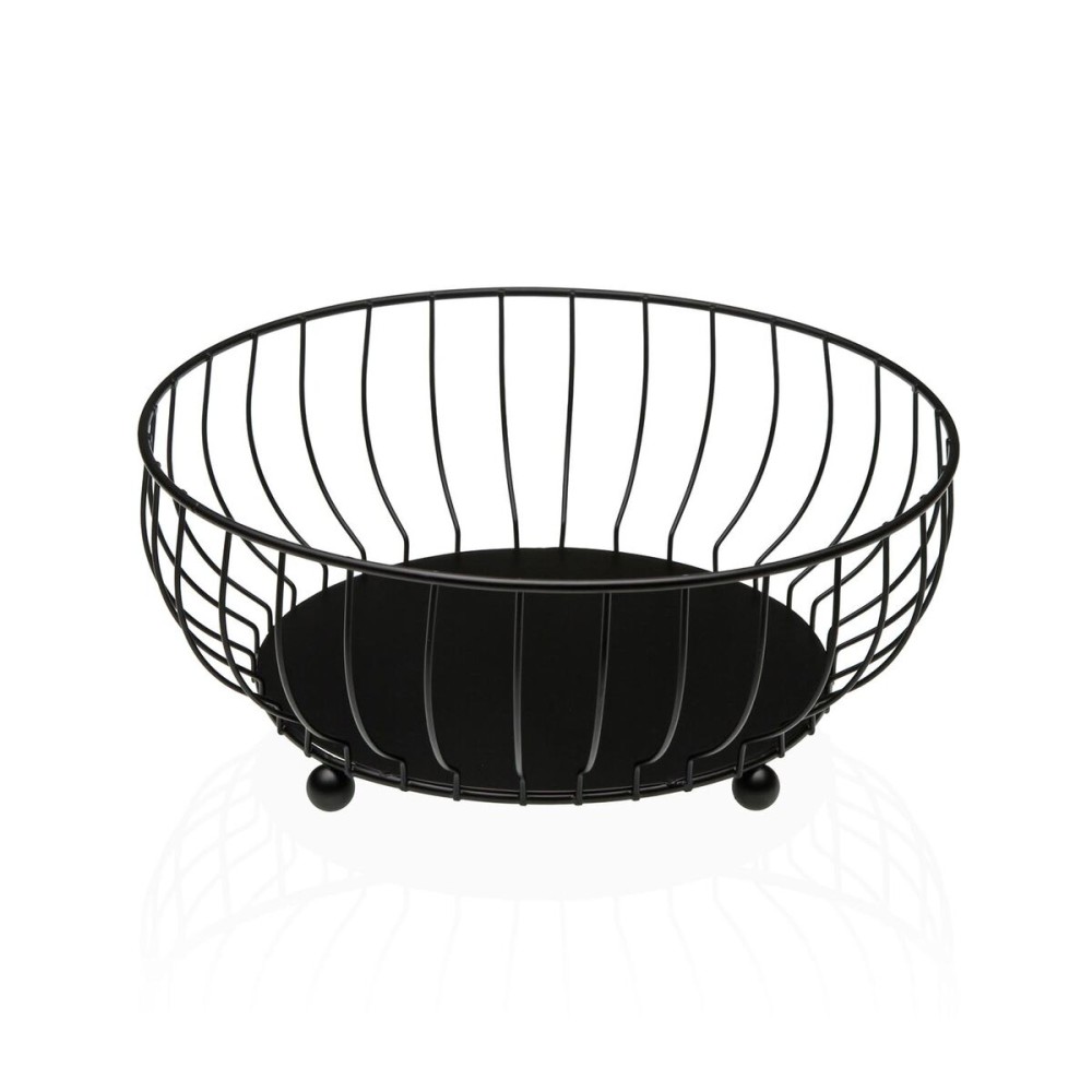 Obstschale Versa Schwarz Metall Stahl 27,5 X 11 X 27,5 CM