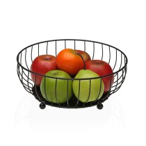 Obstschale Versa Schwarz Metall Stahl 27,5 X 11 X 27,5 CM