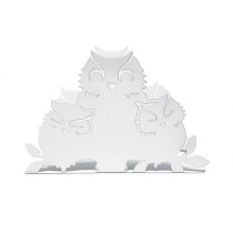 Porte-serviettes Versa Blanc Métal Acier Fer 4,5 x 10 x 15 cm