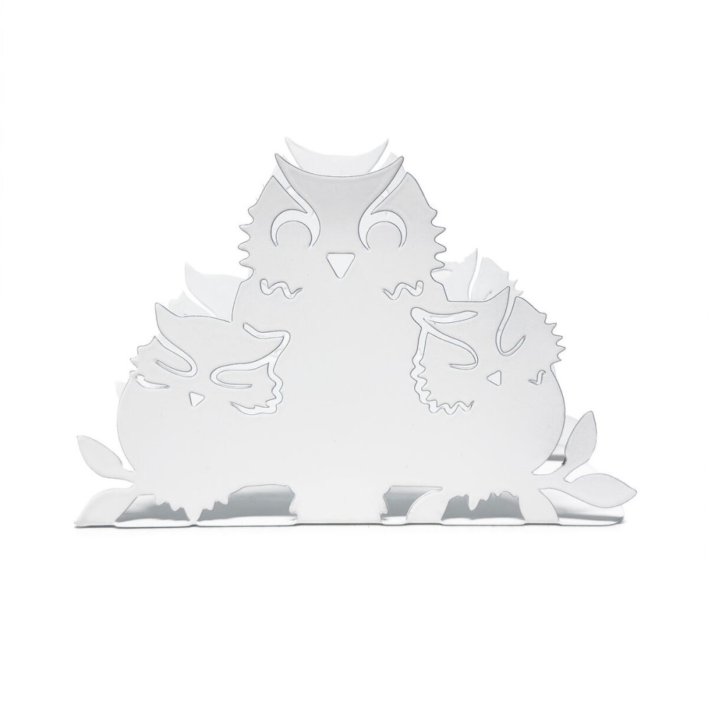 Porte-serviettes Versa Blanc Métal Acier Fer 4,5 x 10 x 15 cm
