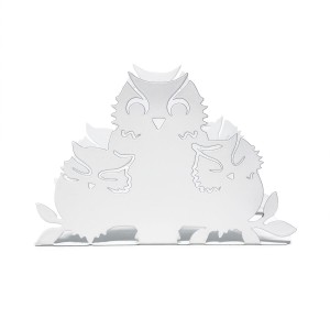Porte-serviettes Versa Blanc Métal Acier Fer 4,5 x 10 x 15 cm