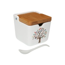 Zuckerdose Versa aus Keramik 8,8 x 8,5 x 8,8 cm Baum
