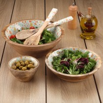 Salad Bowl Versa Clivia Bamboo Mango wood 30 x 10 x 30 cm