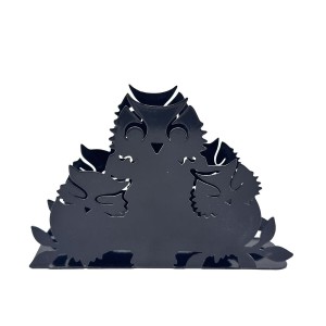 Porte-serviettes Versa Noir Métal Acier Fer 4,5 x 10 x 15 cm