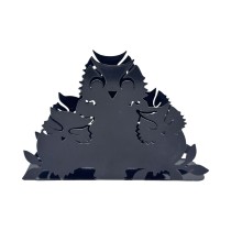Porte-serviettes Versa Noir Métal Acier Fer 4,5 x 10 x 15 cm