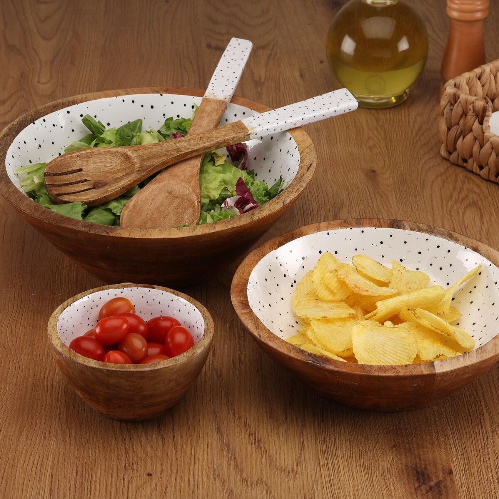Salatschüssel Versa Speckle Mango-Holz 30 x 10 x 30 cm