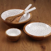 Salatschüssel Versa Speckle Mango-Holz 30 x 10 x 30 cm