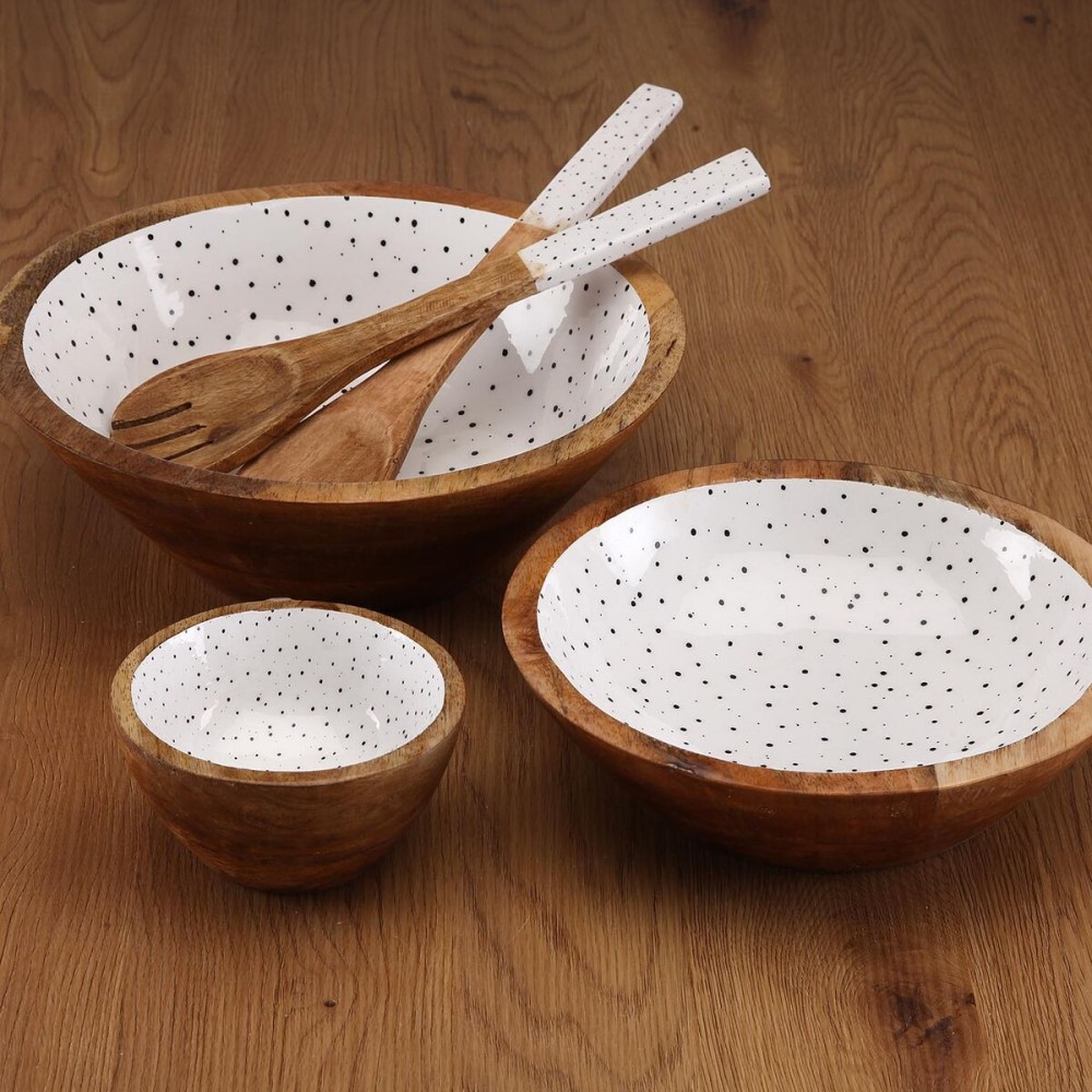 Salatschüssel Versa Speckle Mango-Holz 30 x 10 x 30 cm