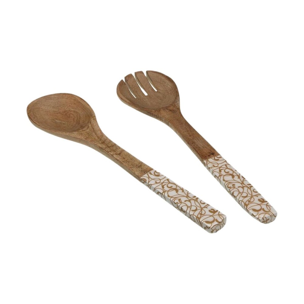 Küchenutensilien Set Versa Bambus Porzellan Mango-Holz 6 x 1 x 30 cm
