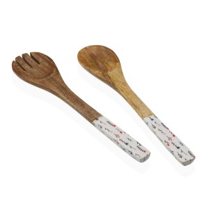 Küchenutensilien Set Versa Blume Mango-Holz 6 x 1 x 30 cm