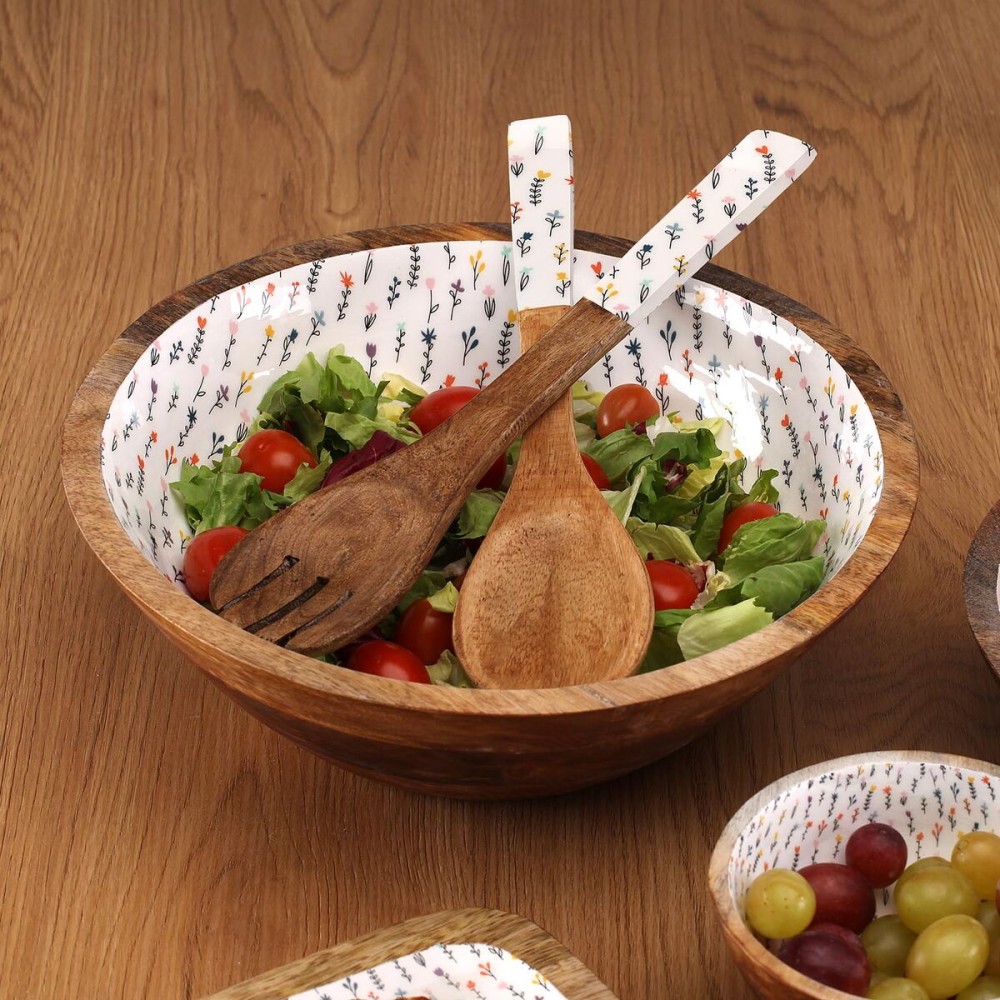 Küchenutensilien Set Versa Blume Mango-Holz 6 x 1 x 30 cm