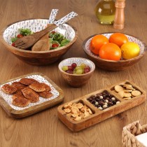 Küchenutensilien Set Versa Blume Mango-Holz 6 x 1 x 30 cm