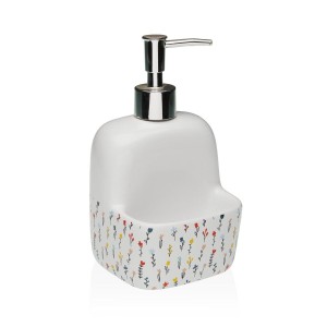 Soap Dispenser Versa Blume Ceramic 9,4 x 17,8 x 10,5 cm