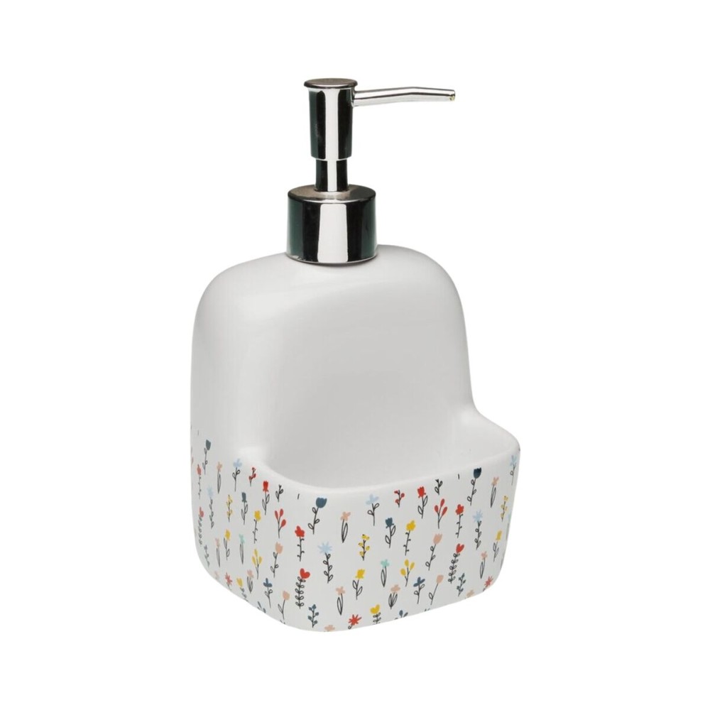 Soap Dispenser Versa Blume Ceramic 9,4 x 17,8 x 10,5 cm