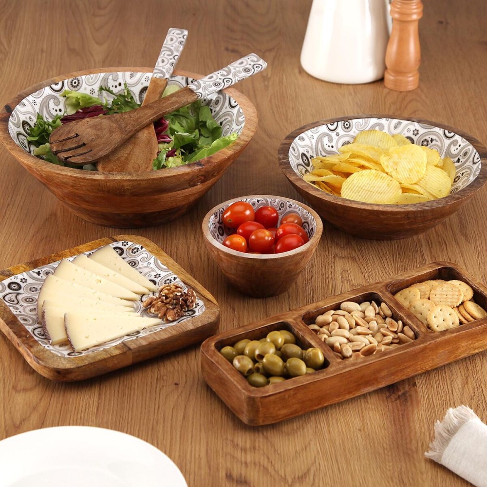 Salad Bowl Versa Glob Mango wood 24 x 7 x 24 cm