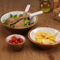 Küchenutensilien Set Versa Speckle Mango-Holz 6 x 1 x 30 cm