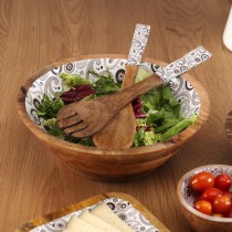 Küchenutensilien Set Versa Glob Mango-Holz 6 x 1 x 30 cm