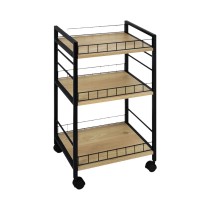 Gemüsewagen Versa Schwarz Metall Kunststoff Melamine 30 x 76 x 40 cm