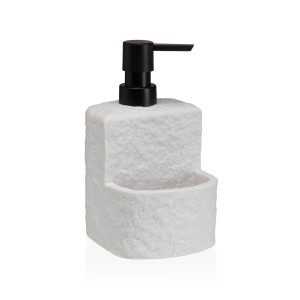 Seifenspender Versa Viti Weiß Harz aus Keramik 10,2 X 17,5 X 11,5 CM