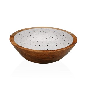 Salatschüssel Versa Speckle Mango-Holz 24 x 7 x 24 cm